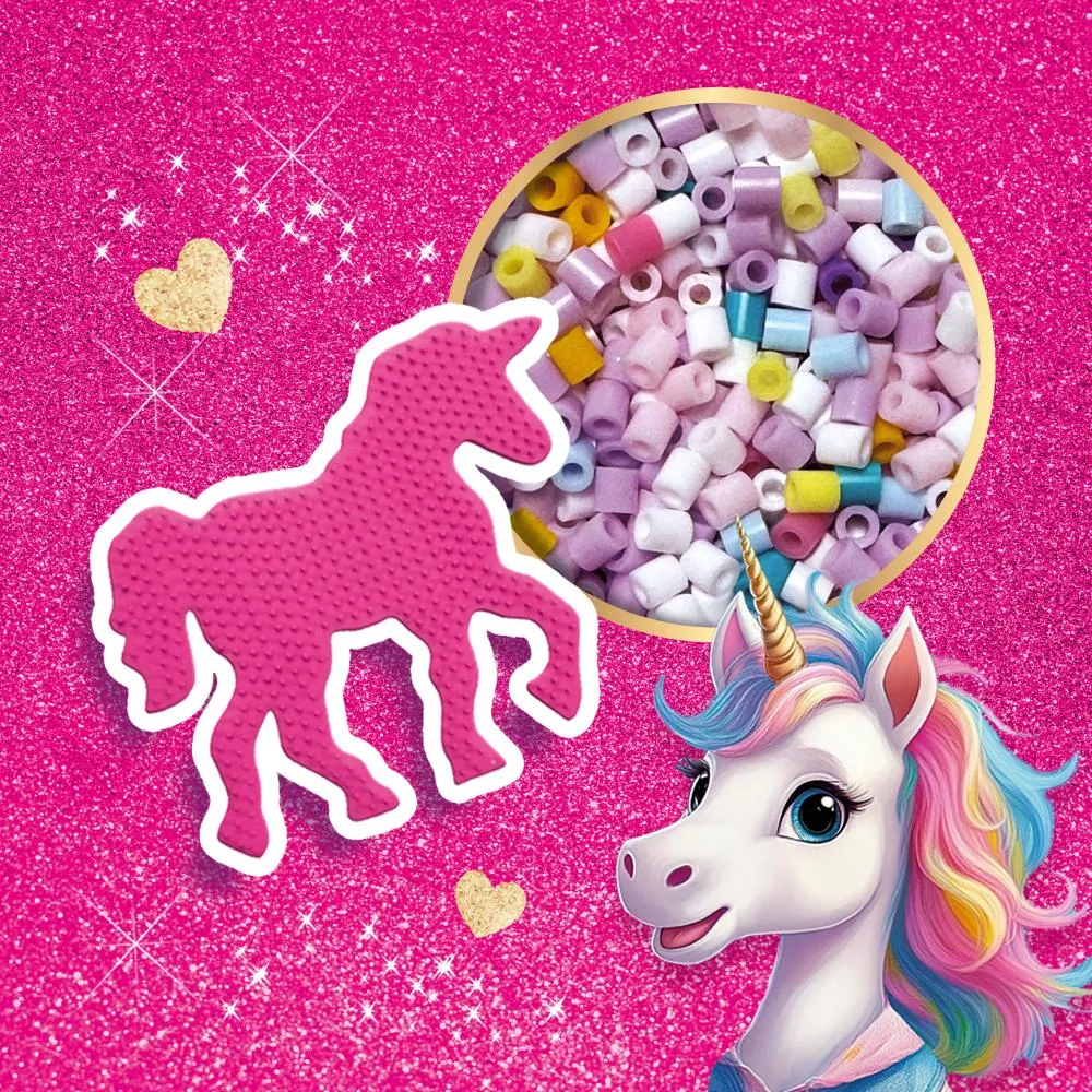 SES Creative Unicorn strygeperler 1800 stk glitter