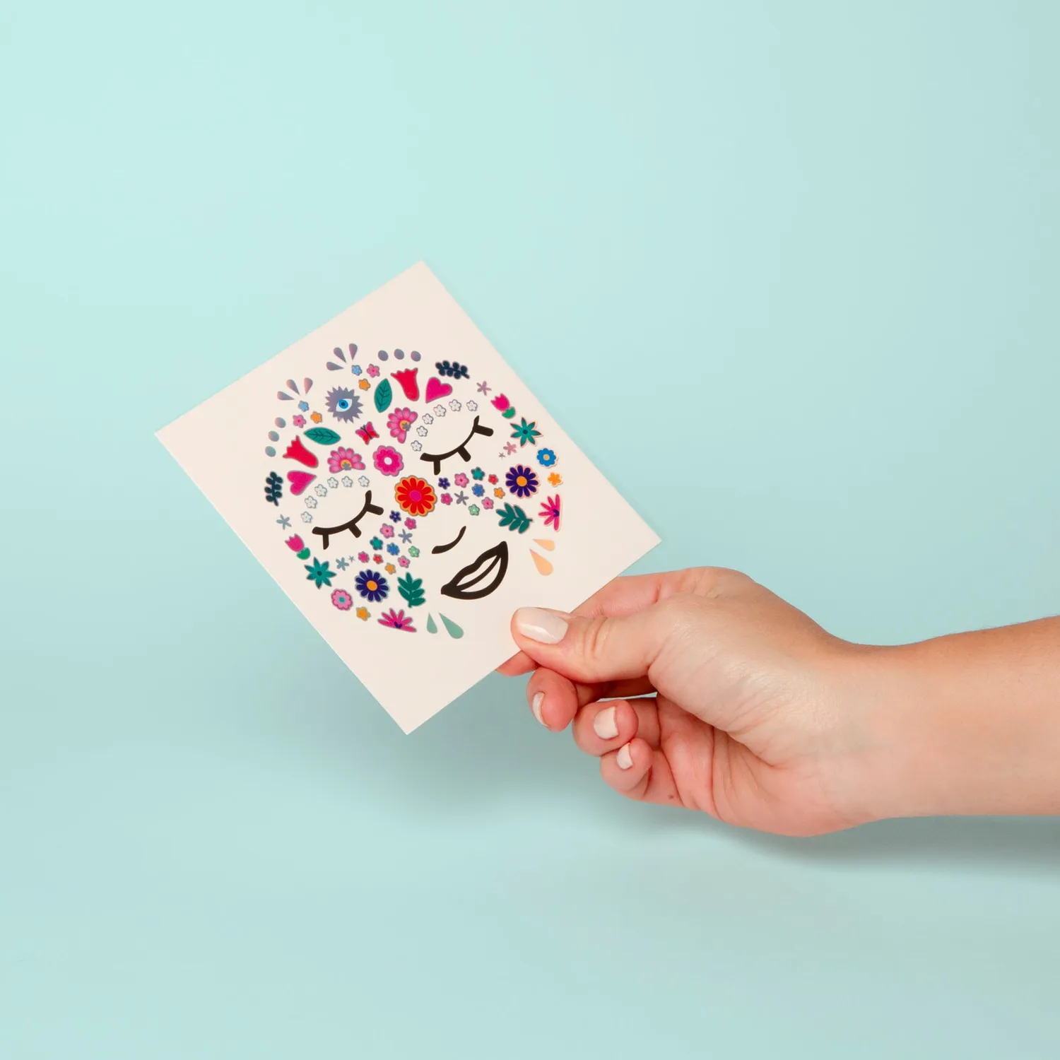 OMY Face Stickers Flower ansigtsstickers 85 stk repositionerbare