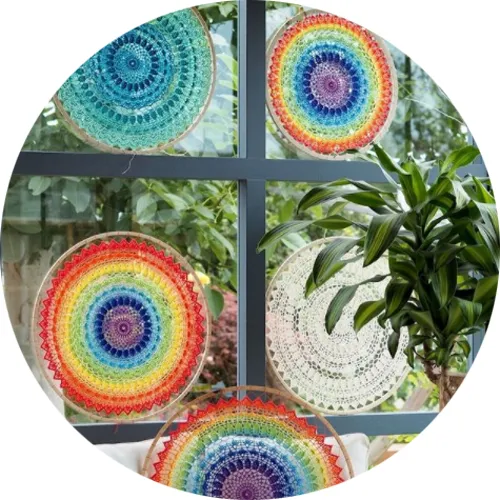 MooiHout Mandala træring DIY dekoration flere størrelser