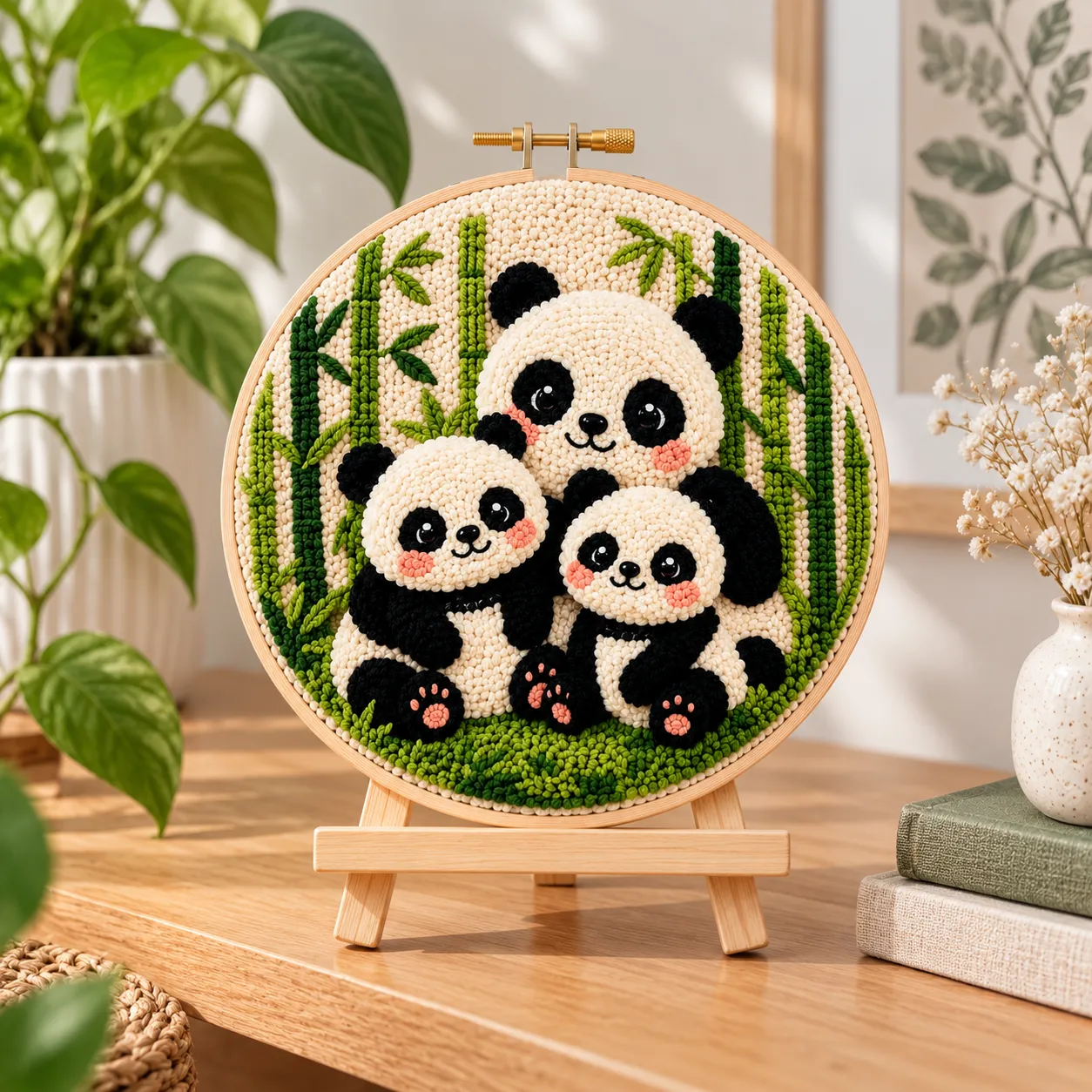 Craftsy Pandaer i Bambusskoven punch needle sæt 20 cm