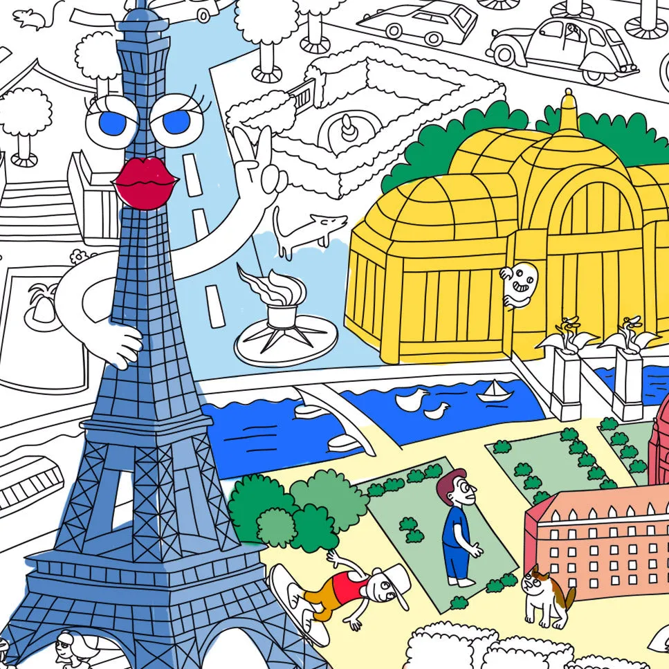 OMY Paris kæmpe maleplakatstorby