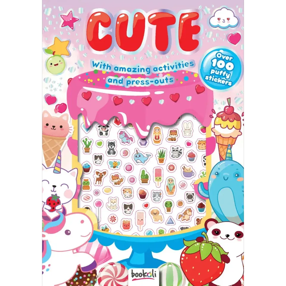 Decoden Magic Puffy Sticker Activity Book Cute aktivitetsbog
