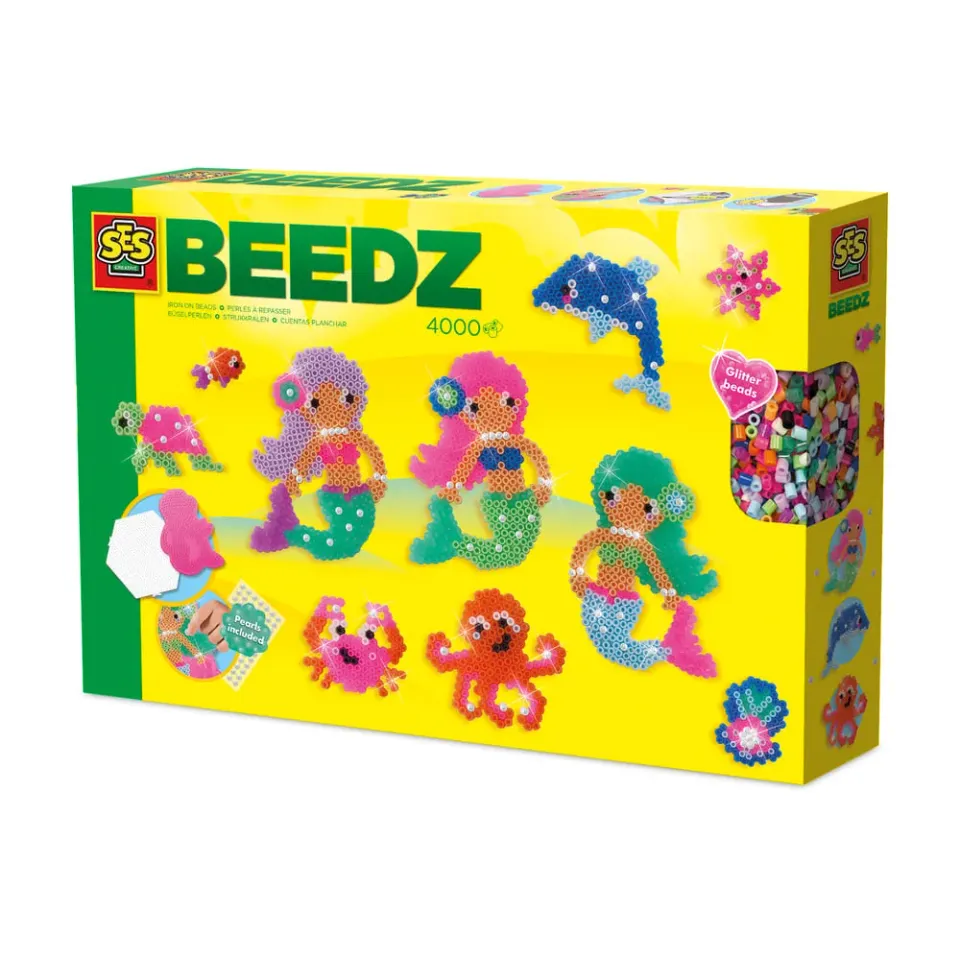 SES Creative Beedz Havfrue Ocean strygeperler 4000 stk glitter