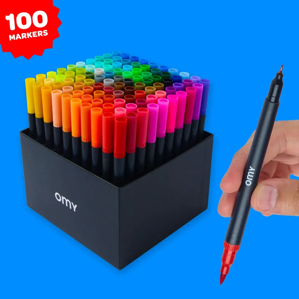 OMY Box 100 tusser dobbeltspids 100 farver