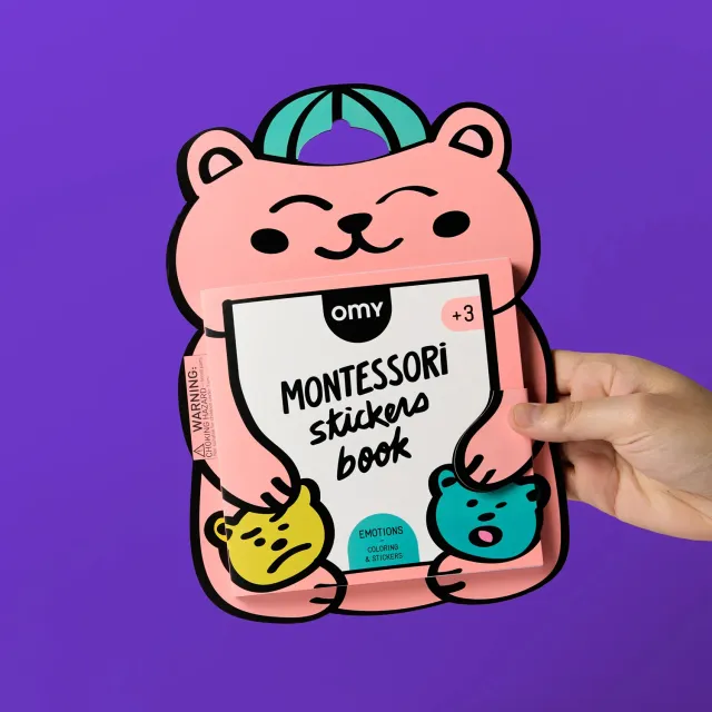 OMY Montessori Stickers Book følelser malebog