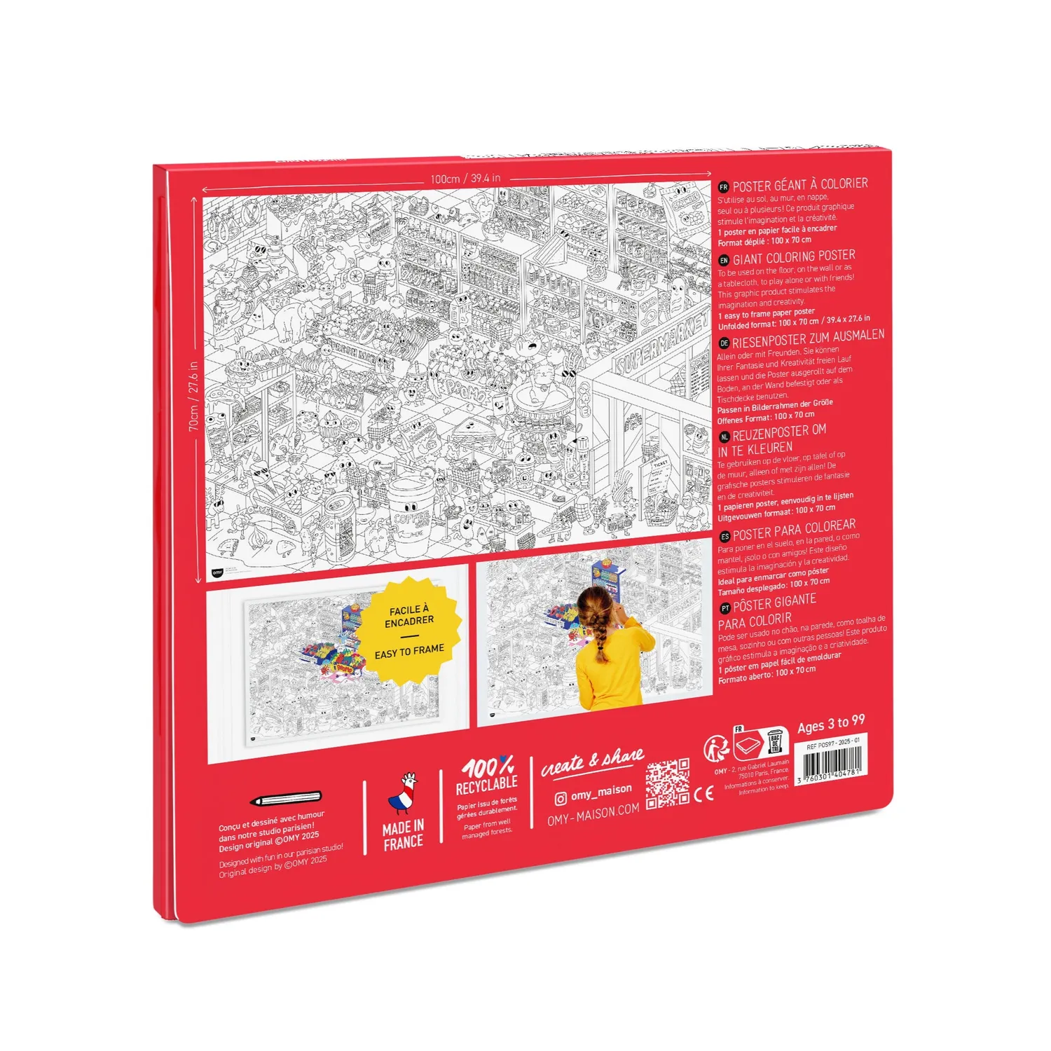 OMY Super Market kæmpe maleplakat