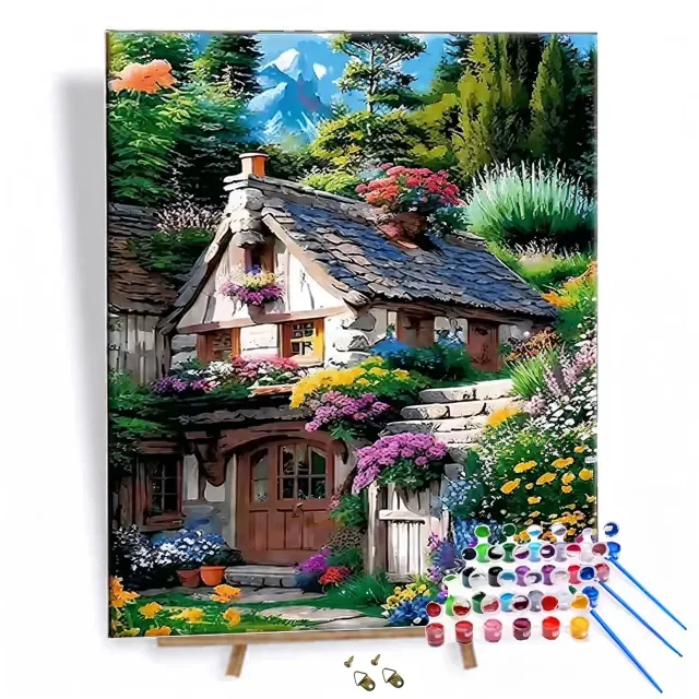Craftsy Hus i Skoven mal efter tal 40x50 cm landskab