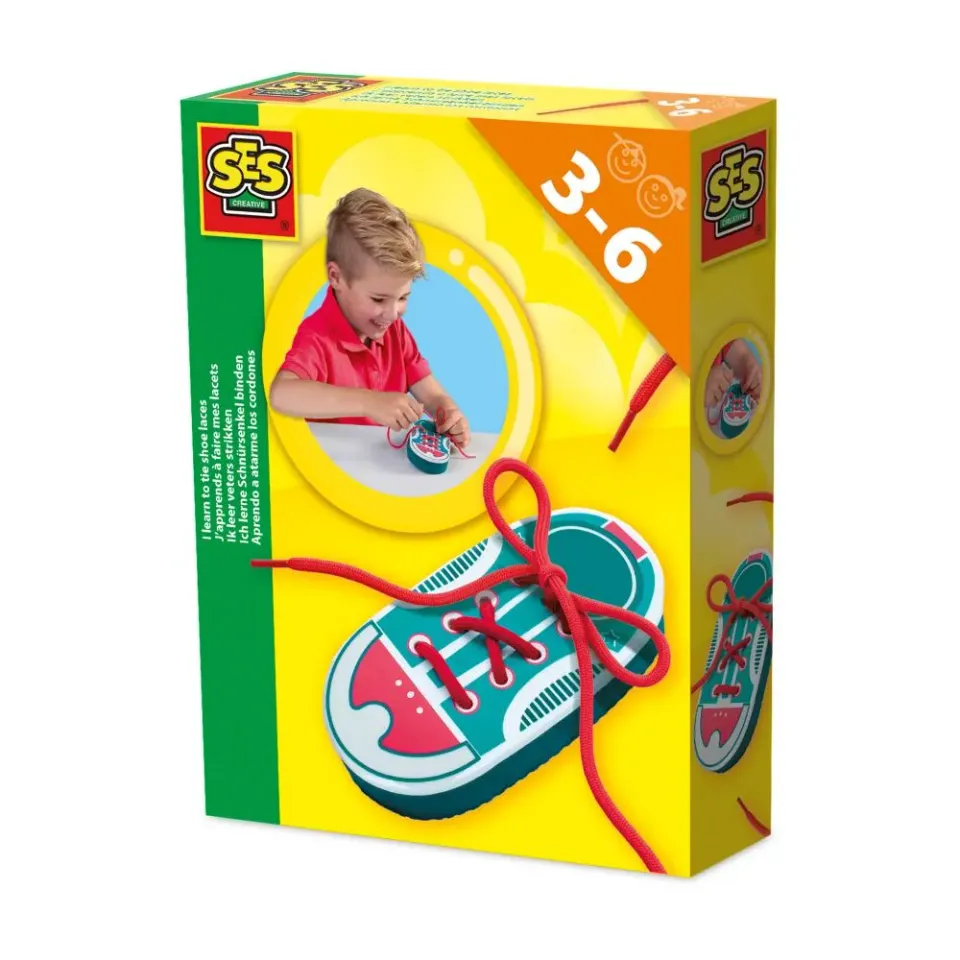 SES Creative Jeg Lærer snøresko øvesæt skum snørebånd