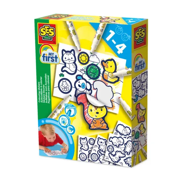SES My First Stickers klistermærker 26 stk + tusser fra 1 år