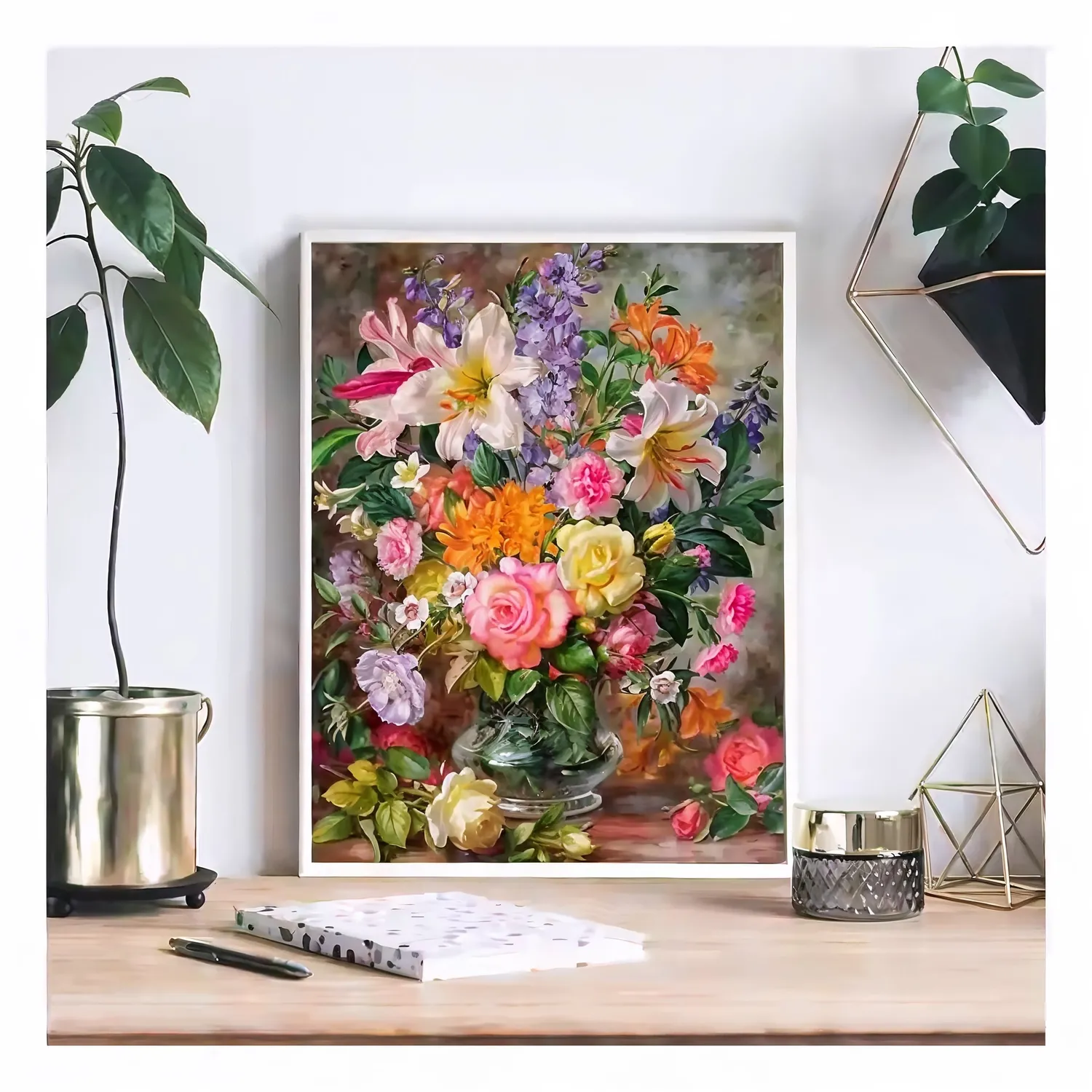 craftsy.dk Roser og Liljer mal efter tal 40x50 blomster