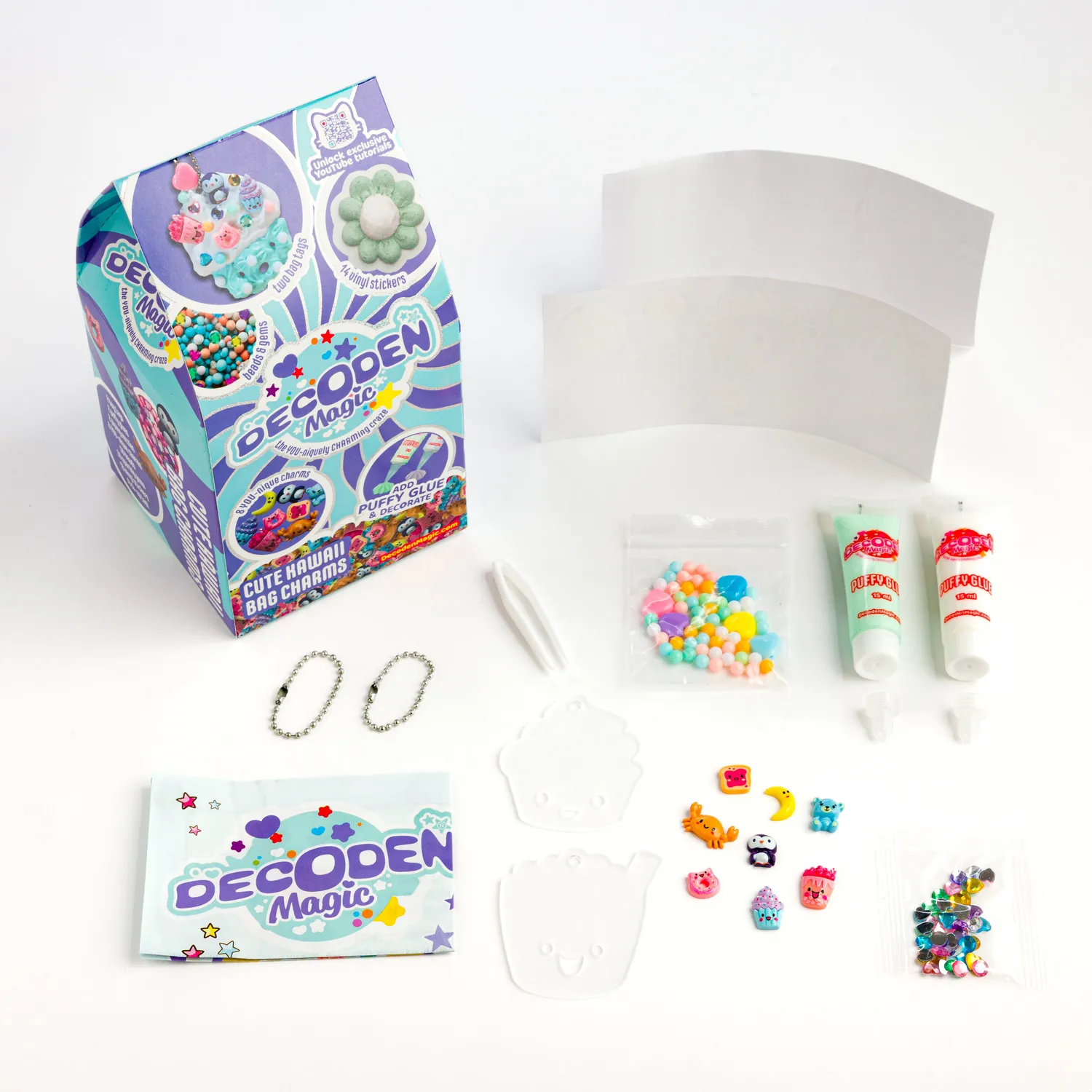 Decoden Magic Mini Cute Kawaii Bag Charms DIY-sæt 2 stk