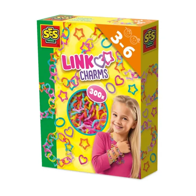 SES Creative Klick-perler smykkesæt 300 stk stjerner