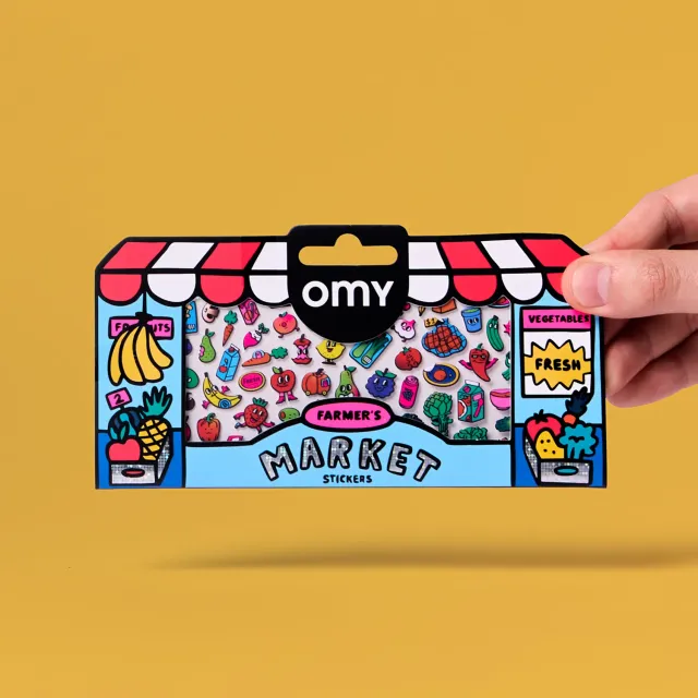 OMY Boutique Market klistermærker grønt fluor