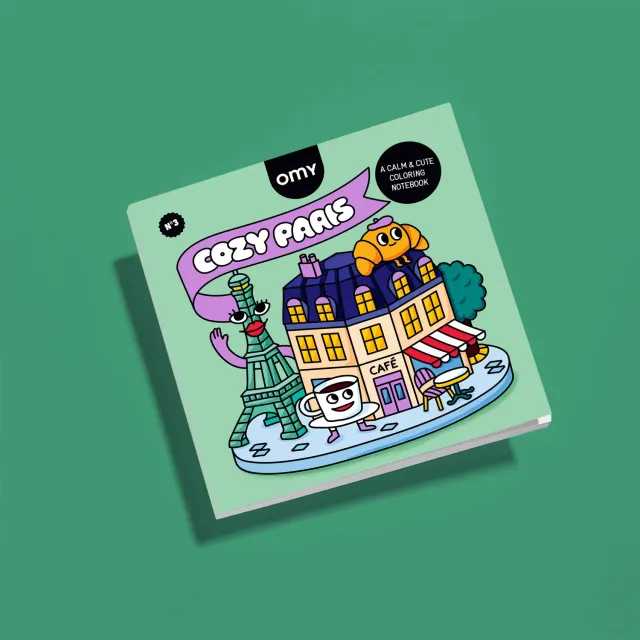 OMY Cozy Art Paris malebog 28 sider aftagelige