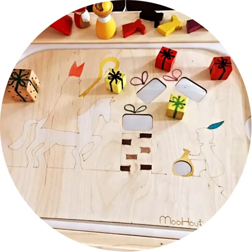 MooiHout Puur Spelen Insert Sinterklaas legeplade
