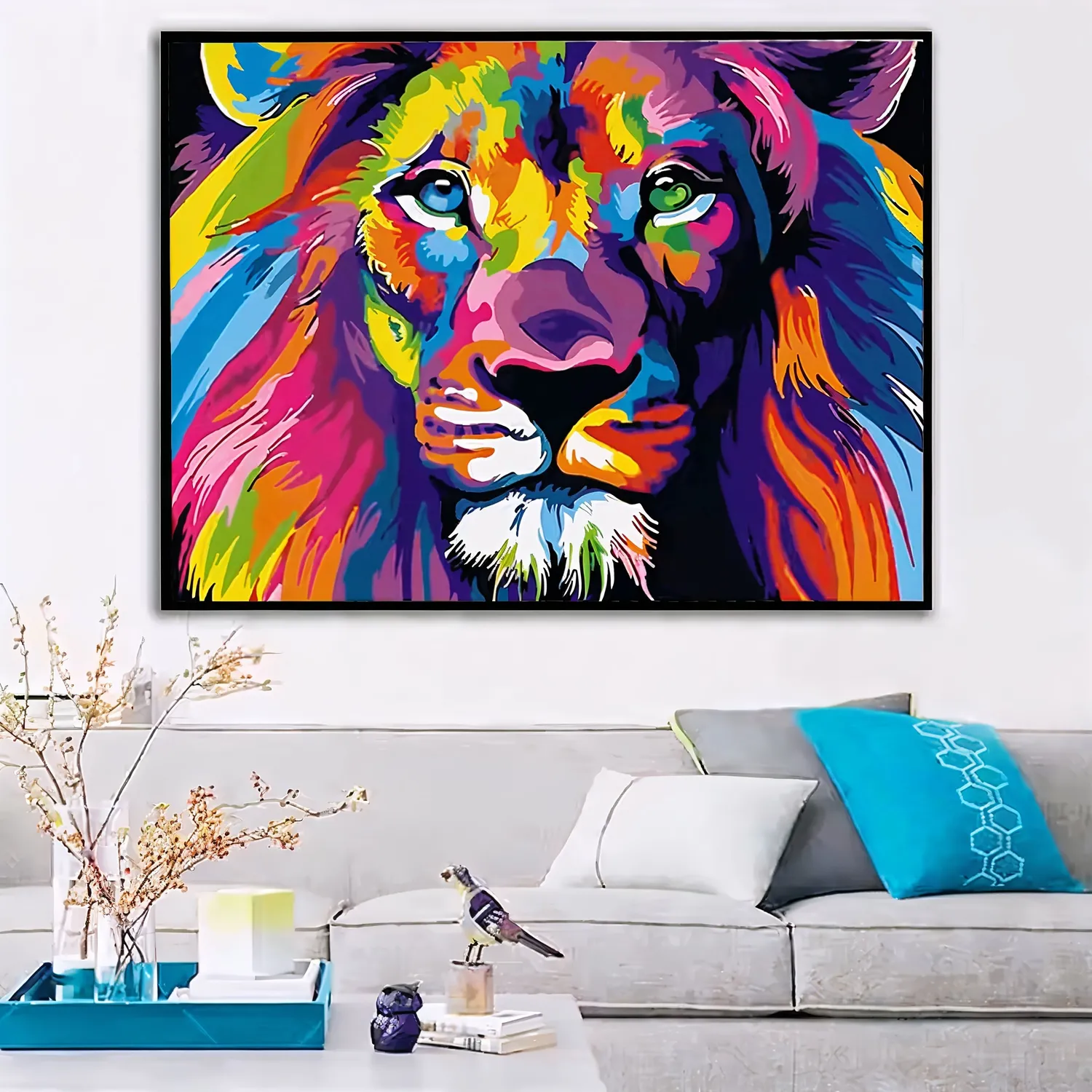 craftsy.dk Farve Løve mal efter tal 40x50 løve