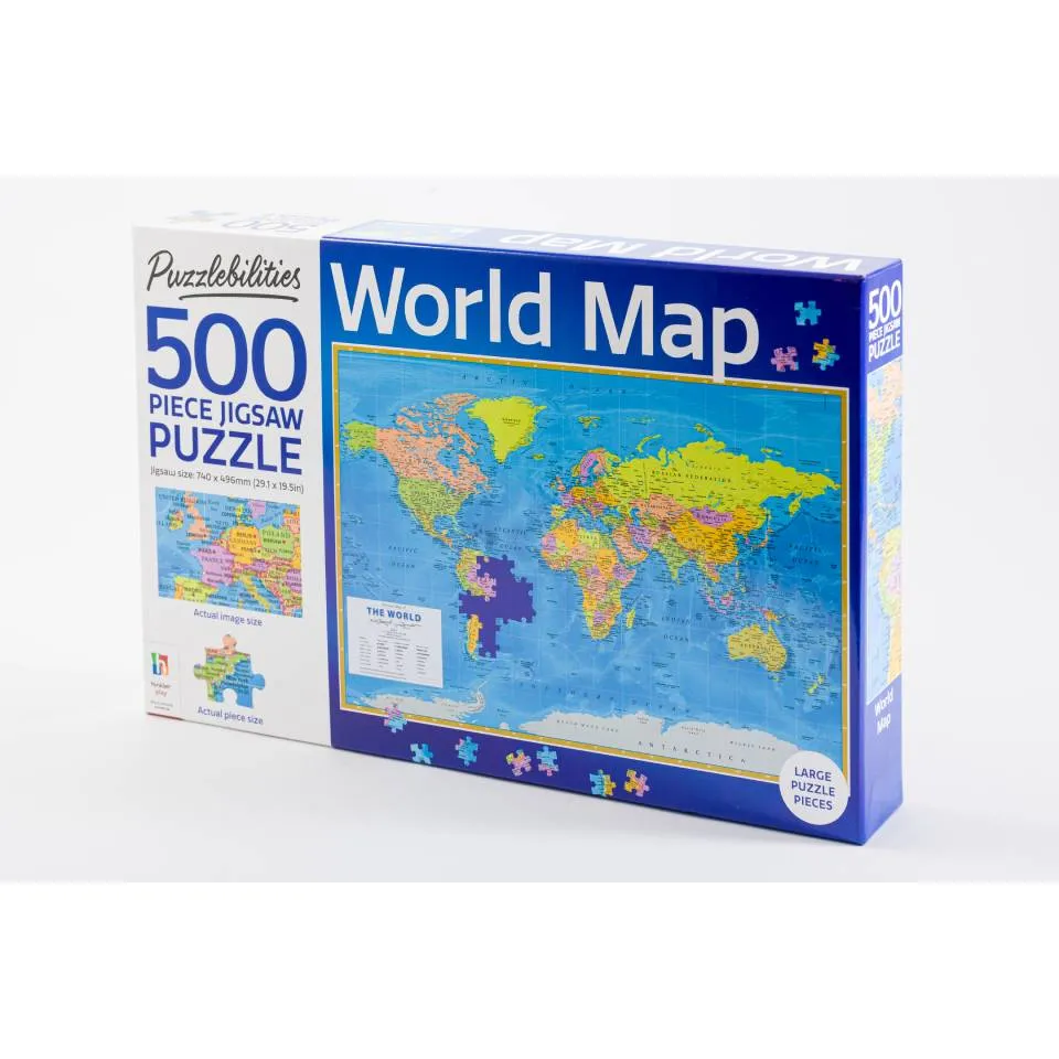 Decoden Magic Puzzlebilities puslespil 500 brikker verdenskort