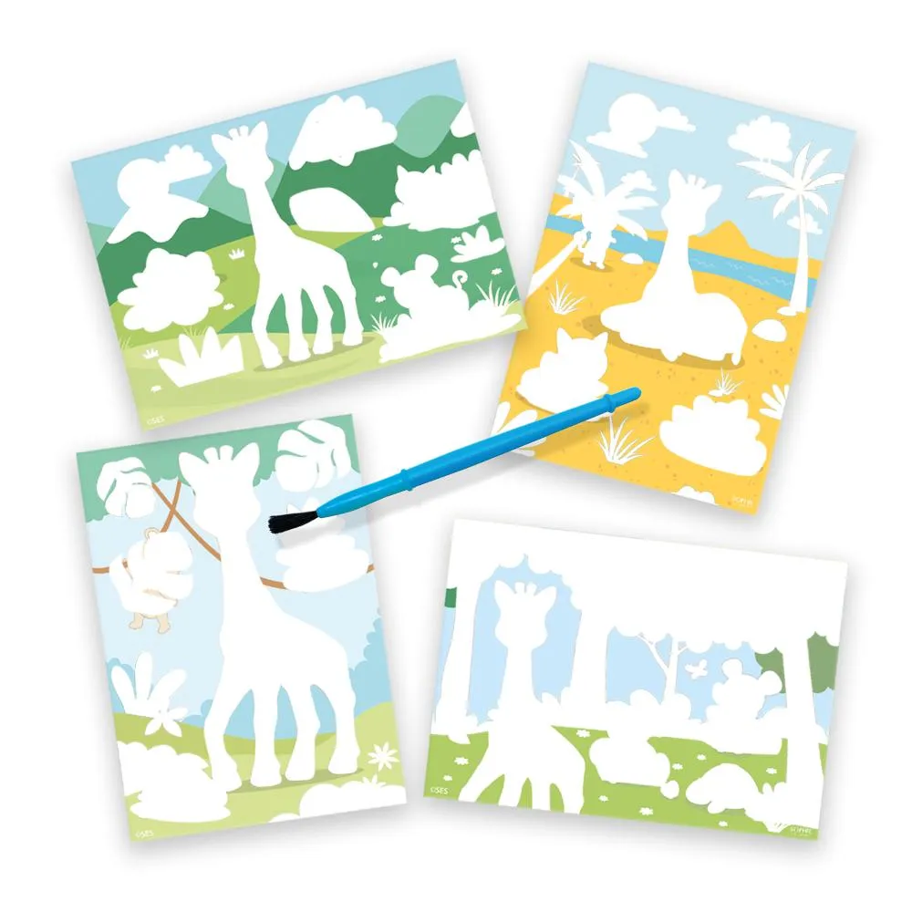 SES Creative Sophie la girafe farv med vand sæt 4 kort