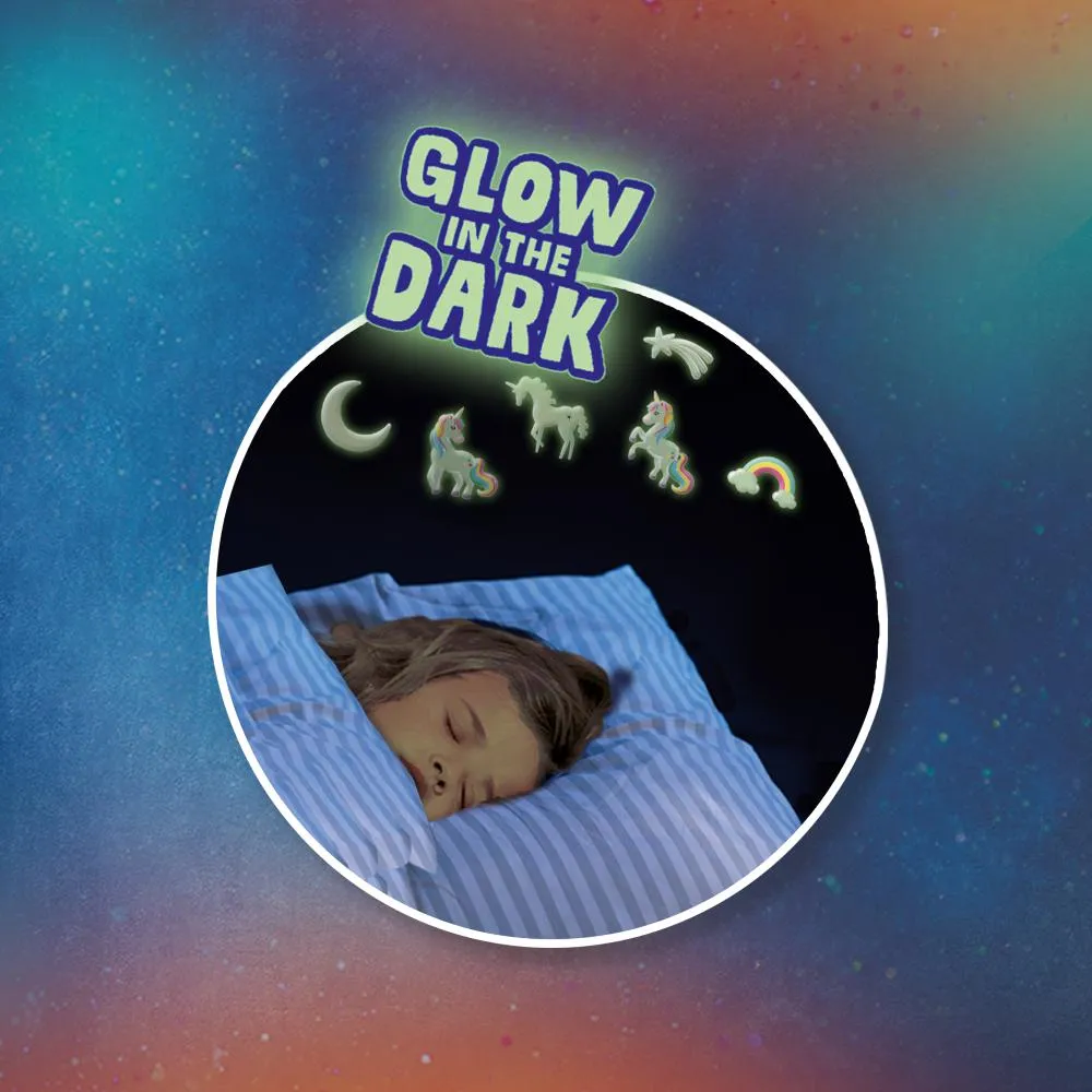 SES Creative Glowing Unicorns stickers selvlysende
