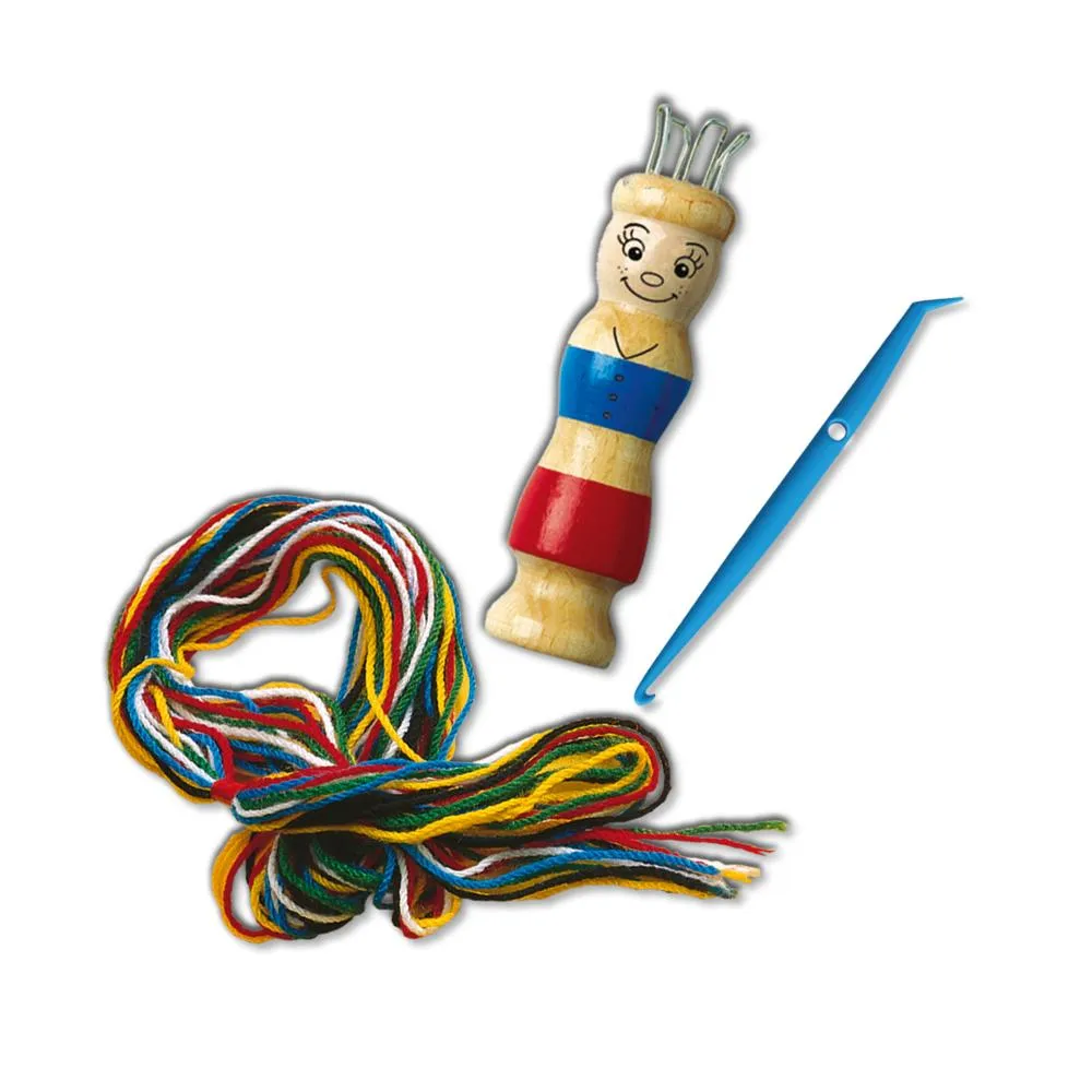 SES Creative strikkedukke sæt med garn