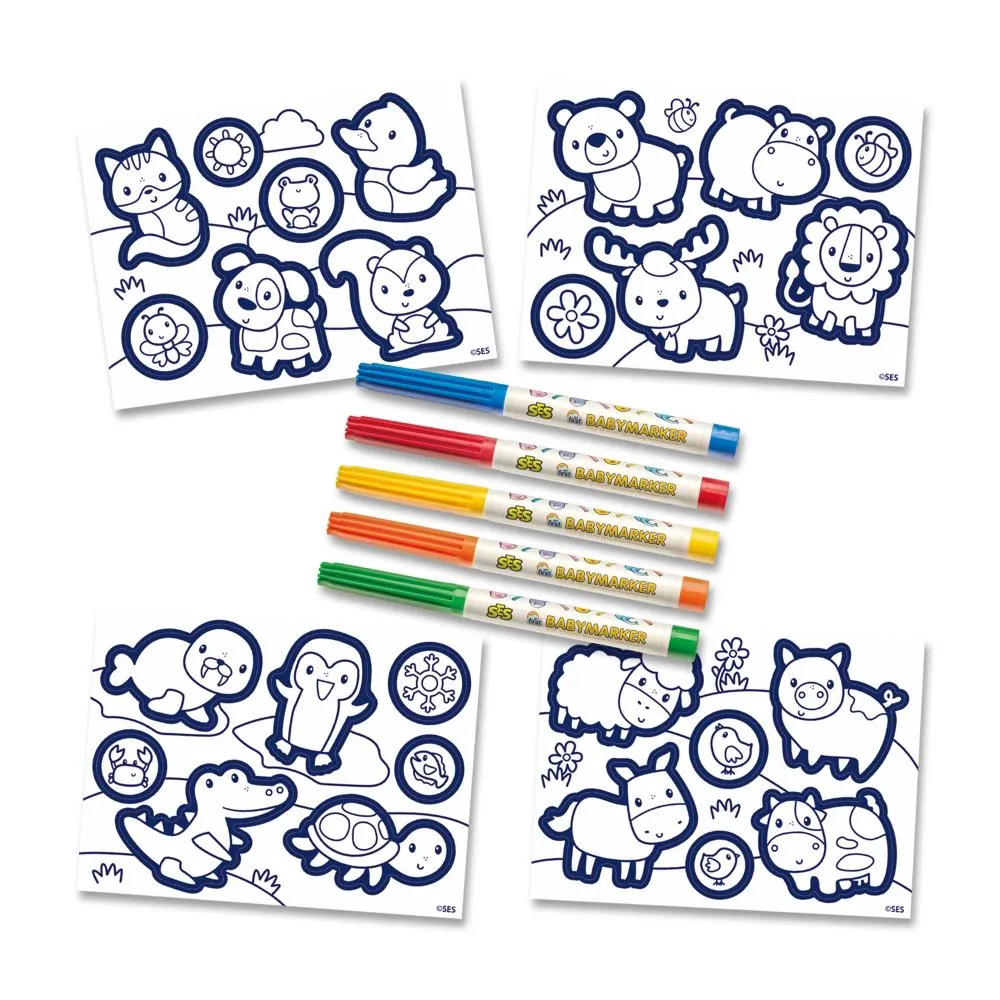 SES My First Stickers klistermærker 26 stk + tusser fra 1 år