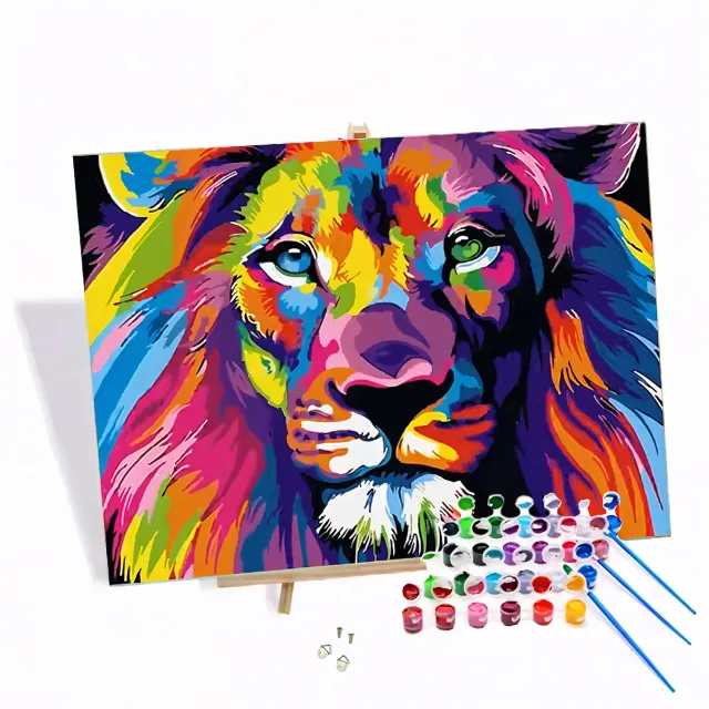 craftsy.dk Farve Løve mal efter tal 40x50 løve