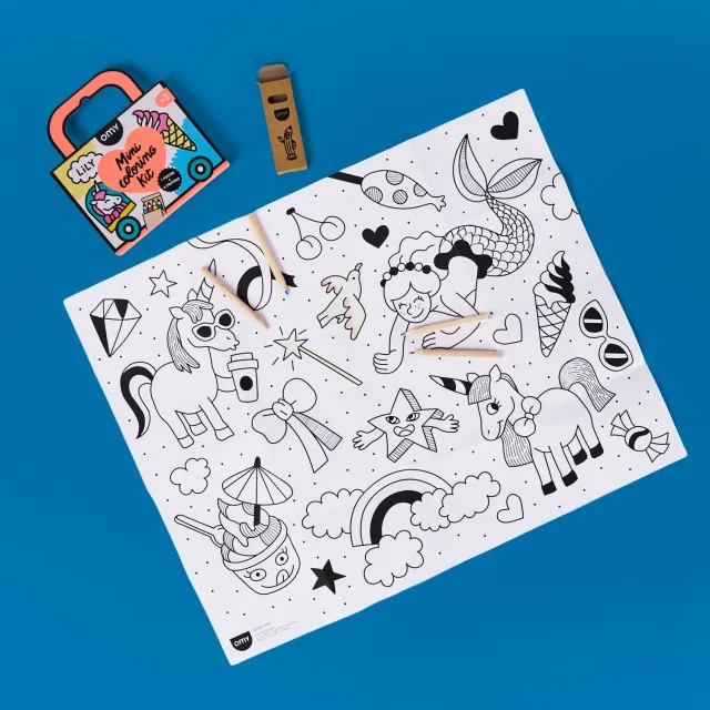 OMY Mini Coloring Kit Lily malesæt enhjørning
