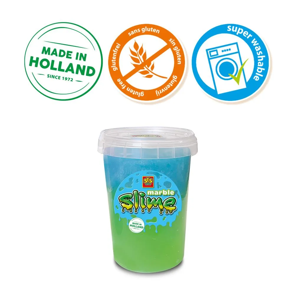 SES Creative Marble Slime slim grøn blå 200 g