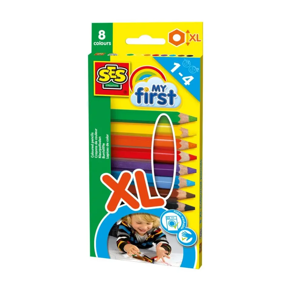 SES My First farveblyanter XL 8 stk fra 1 år