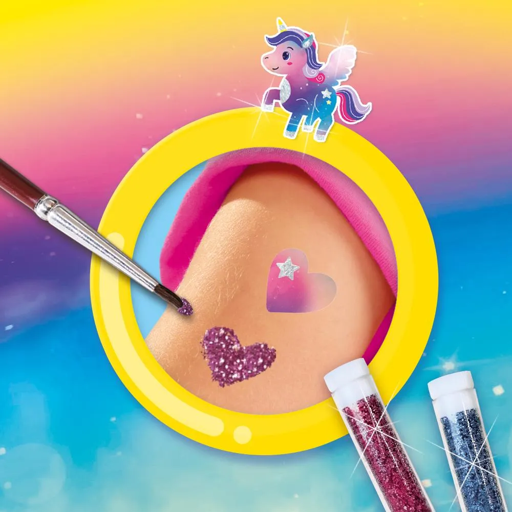 SES Creative Galaxy tatoveringer enhjørning 32 stk glitter