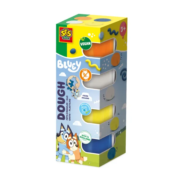 SES Creative Bluey modellervoks 4x90 g med figur