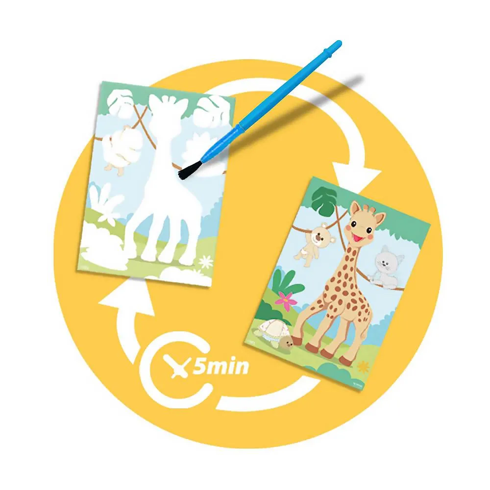 SES Creative Sophie la girafe farv med vand sæt 4 kort
