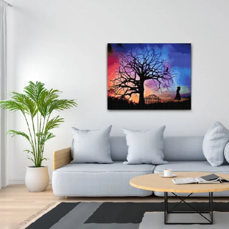 Road2Art Nattehimlen & Pigen diamond painting 30x40 cm