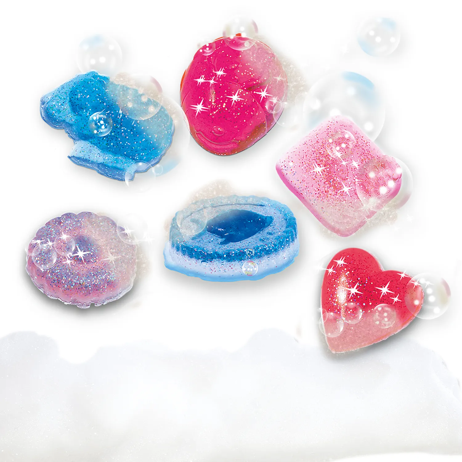 SES Creative Sæbestøbning glittersæbe sæbesæt med forme