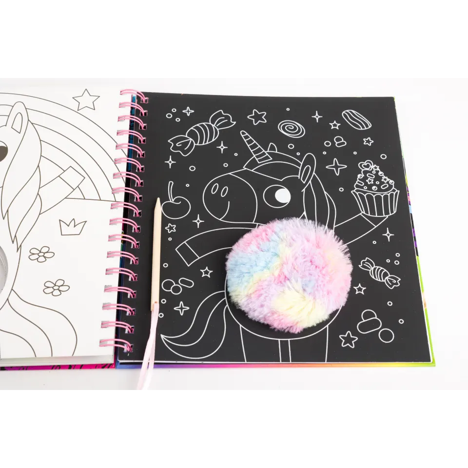 Decoden Magic Scratch Art Fluffy Unicorns skrabebog