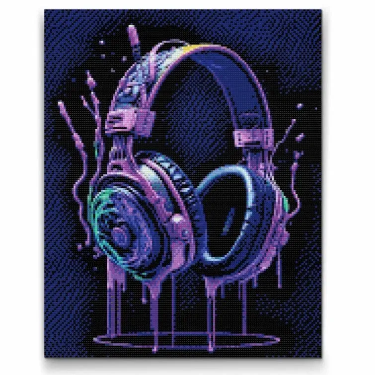 Road2Art Musikelskeren diamond painting 30x40 cm runde sten