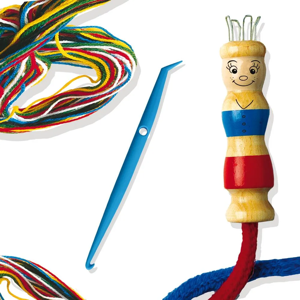 SES Creative strikkedukke sæt med garn