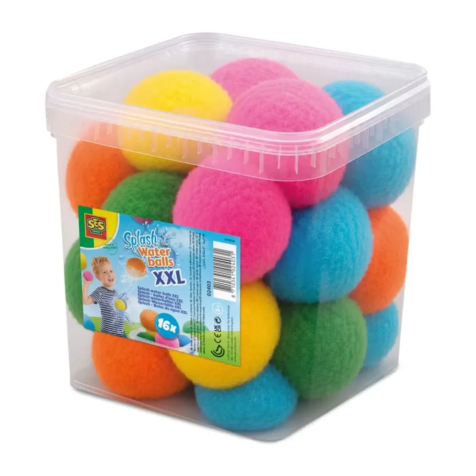 SES Creative Splash vandbolde XXL 16 stk med spand