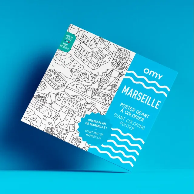 OMY Marseille kæmpeplakat til farvelægning