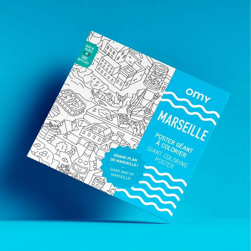 OMY Marseille kæmpeplakat til farvelægning