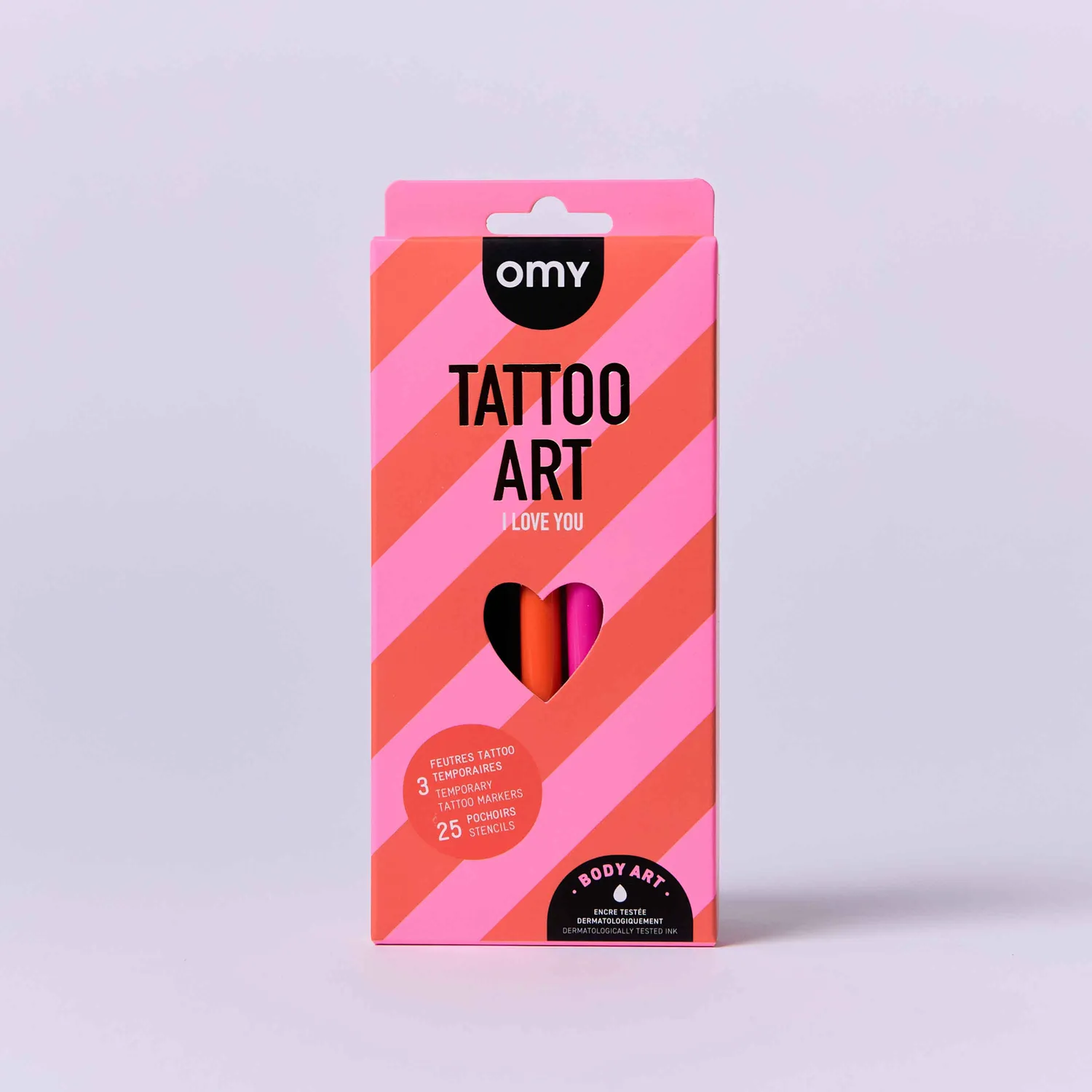 OMY Tattoo Art I Love You hudtusser 3 farver