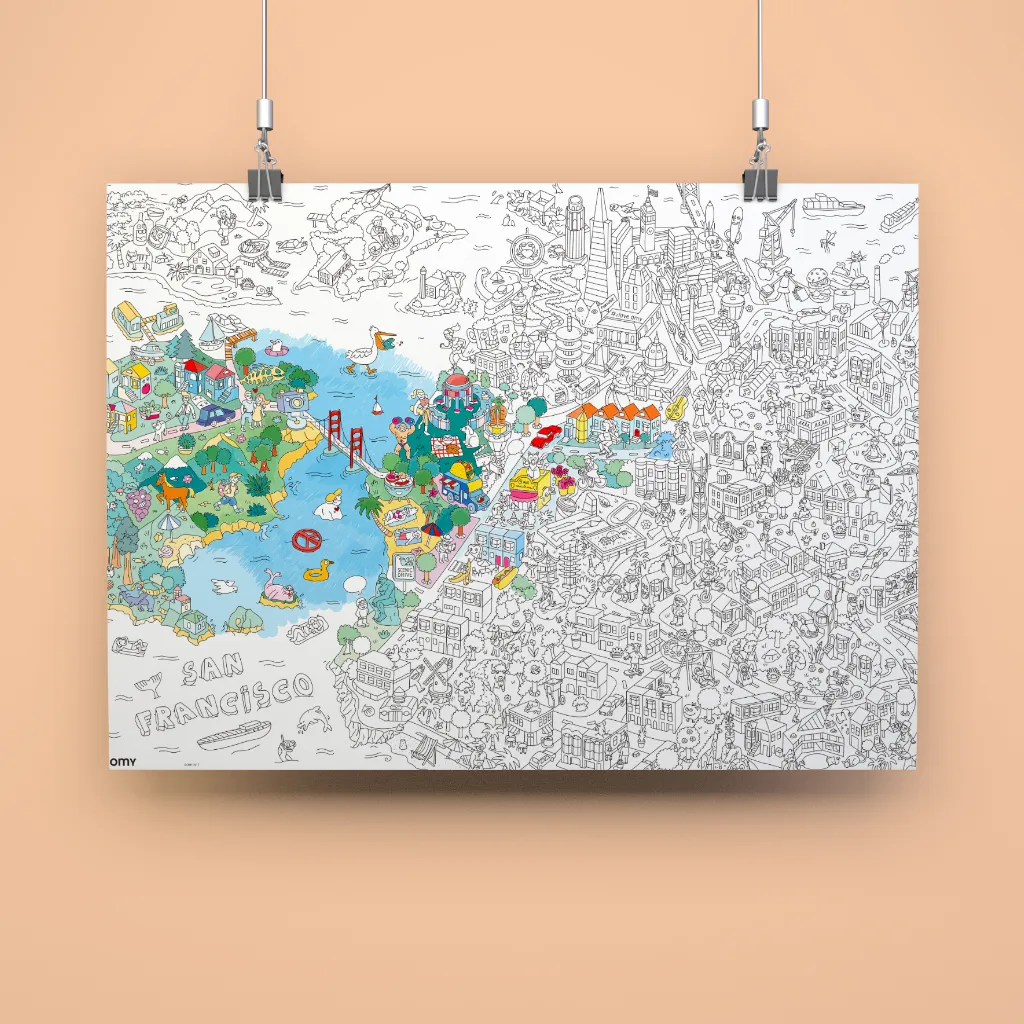OMY San Francisco kæmpe maleplakat bymotiv
