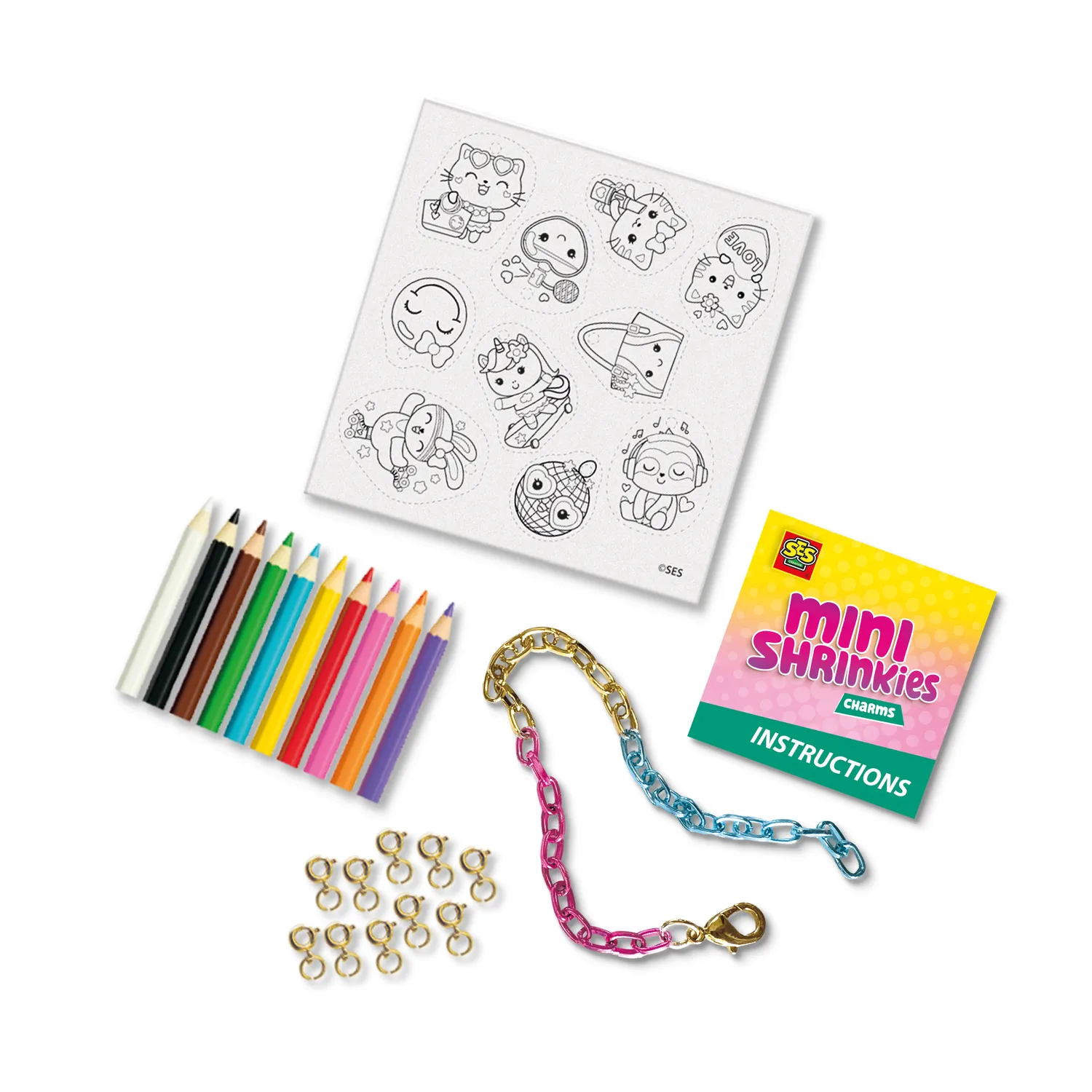 SES Creative Mini Shrinkies charms Fashion Party