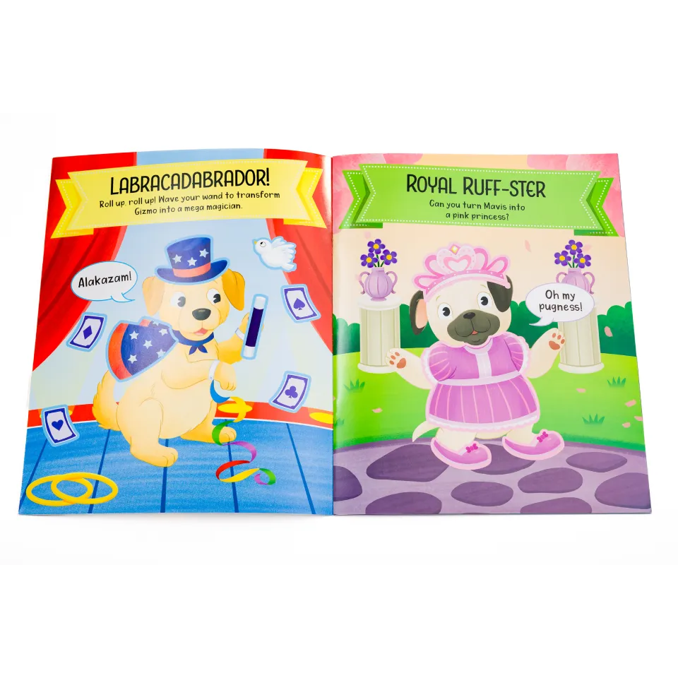 Decoden Magic Silly Stickers Puppies klistermærkebog hvalpe