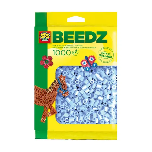 SES Creative Beedz strygperler 1000 stk lyseblå PVC-fri
