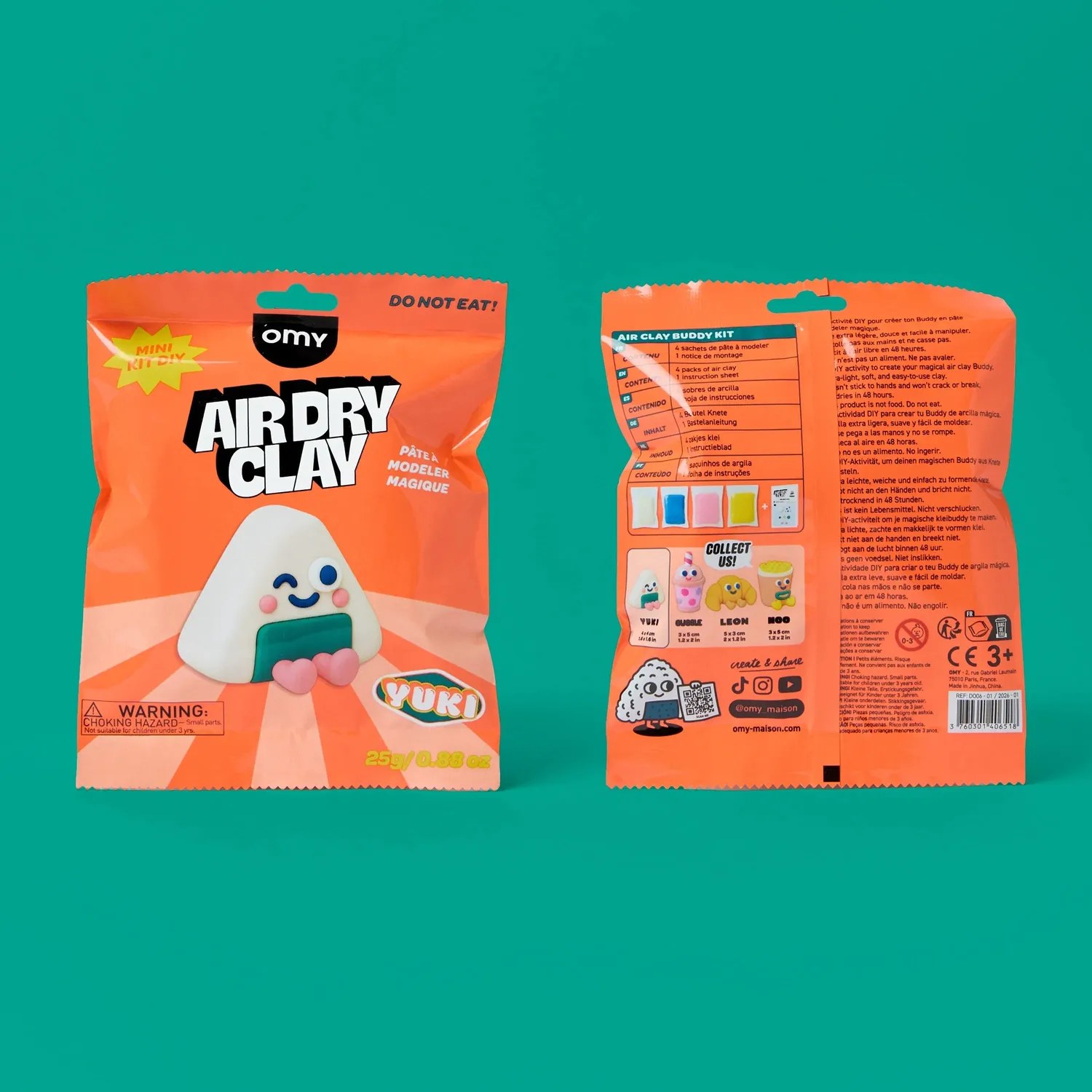 OMY Air Dry Clay modellervoks 4 kits figurer