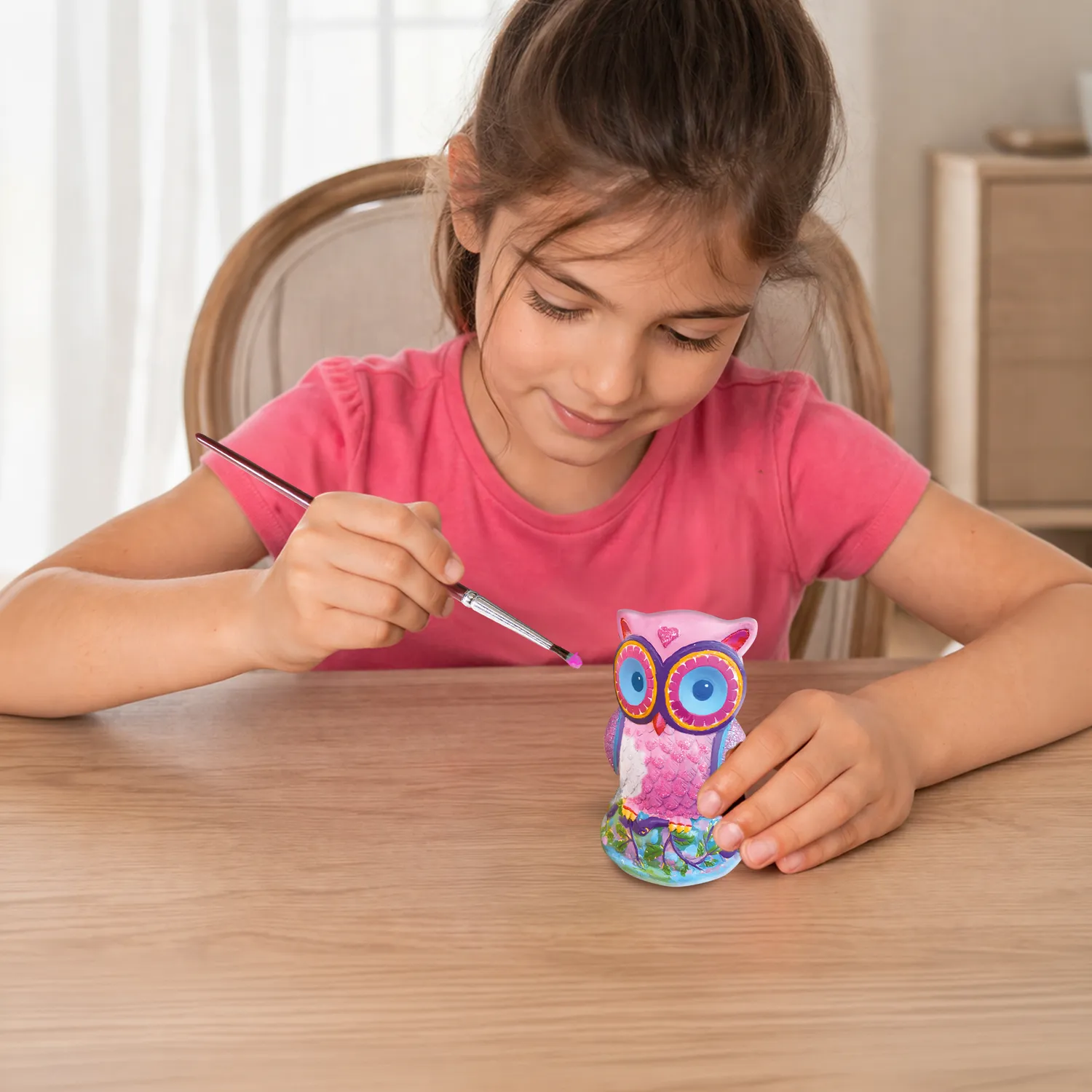 SES Creative Støb og mal ugle gipssæt 3D med maling