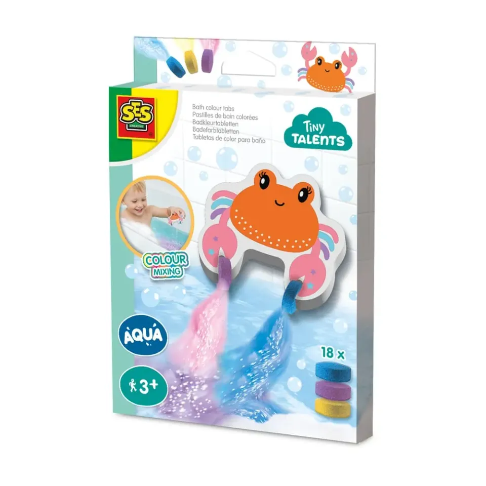 SES Creative Krabbe badefarvetabletter 18 stk farvemix