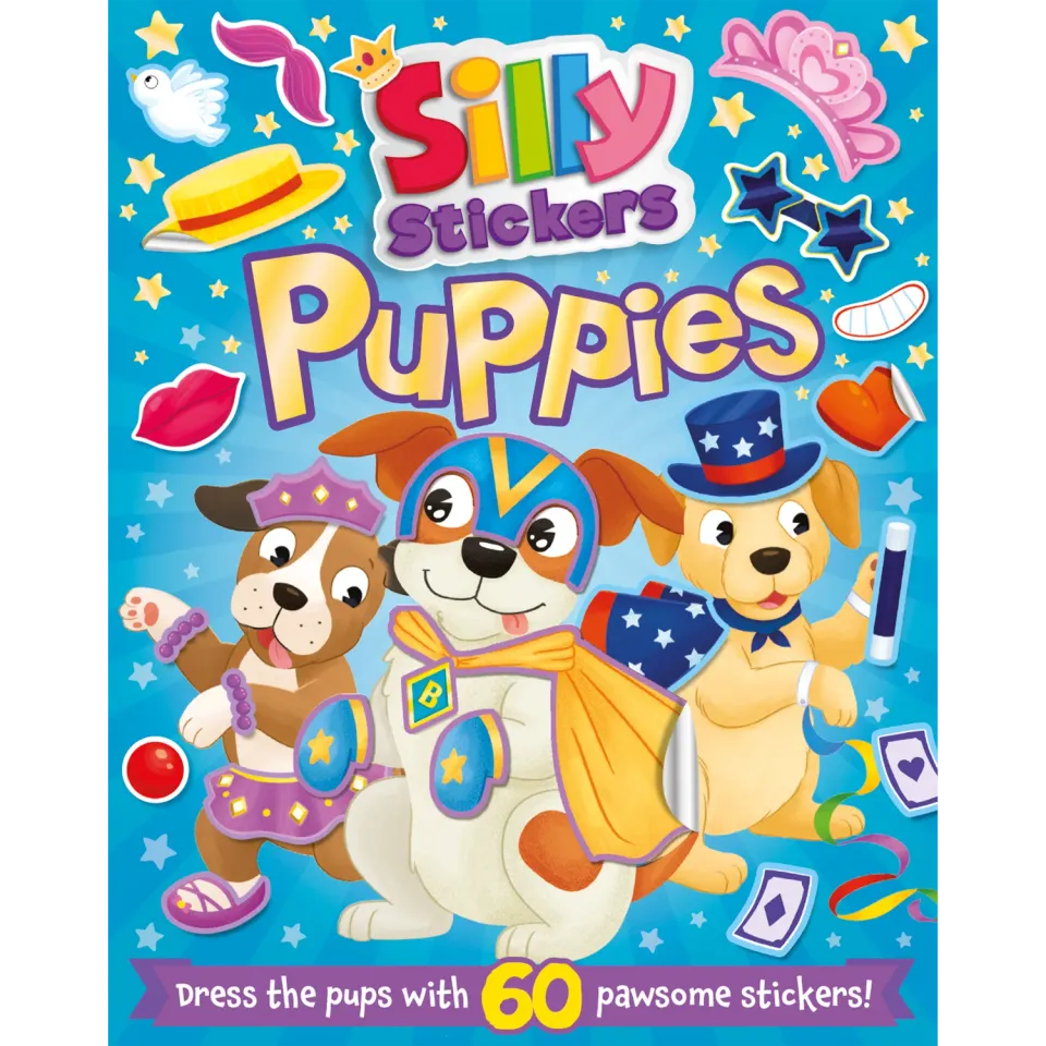Decoden Magic Silly Stickers Puppies klistermærkebog hvalpe