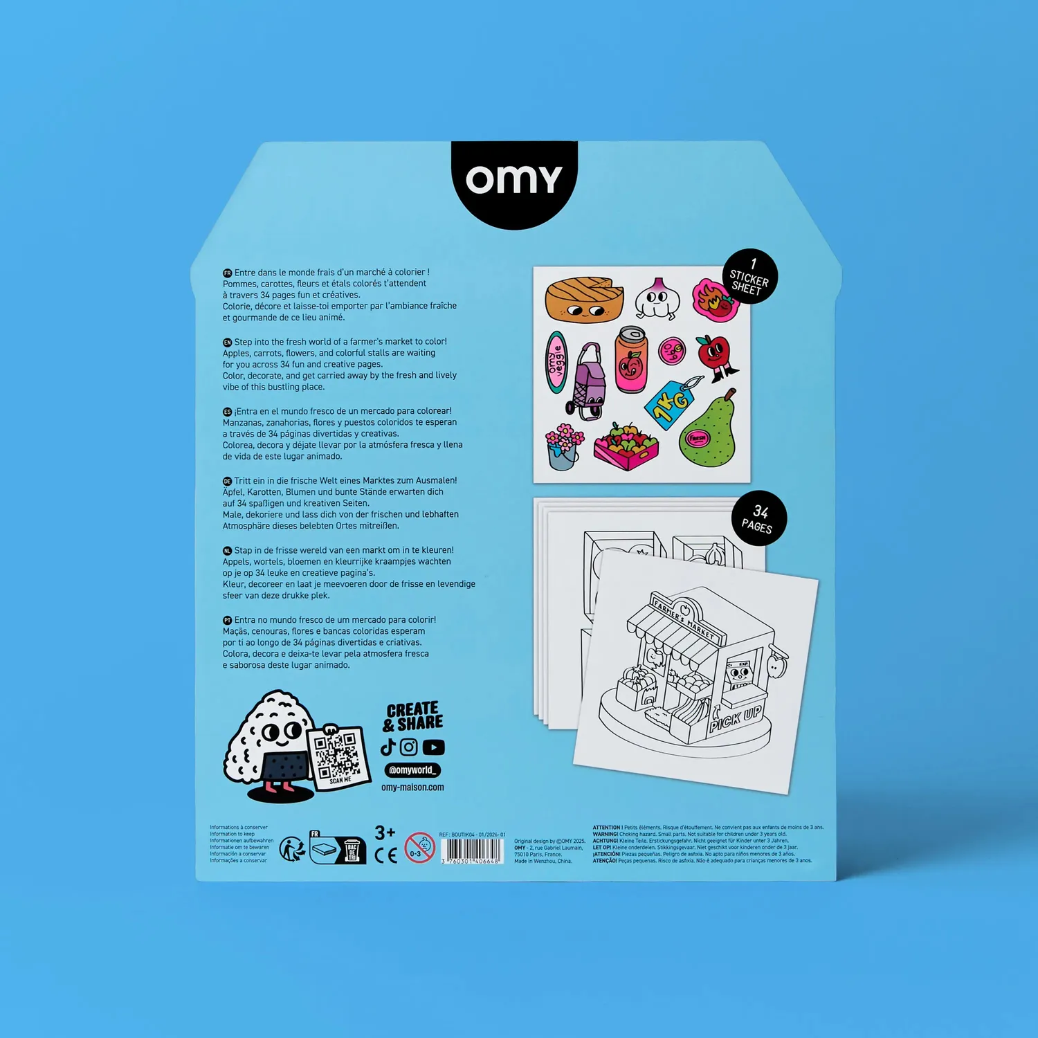 OMY Coloring Boutique Pack malebog 4 stk